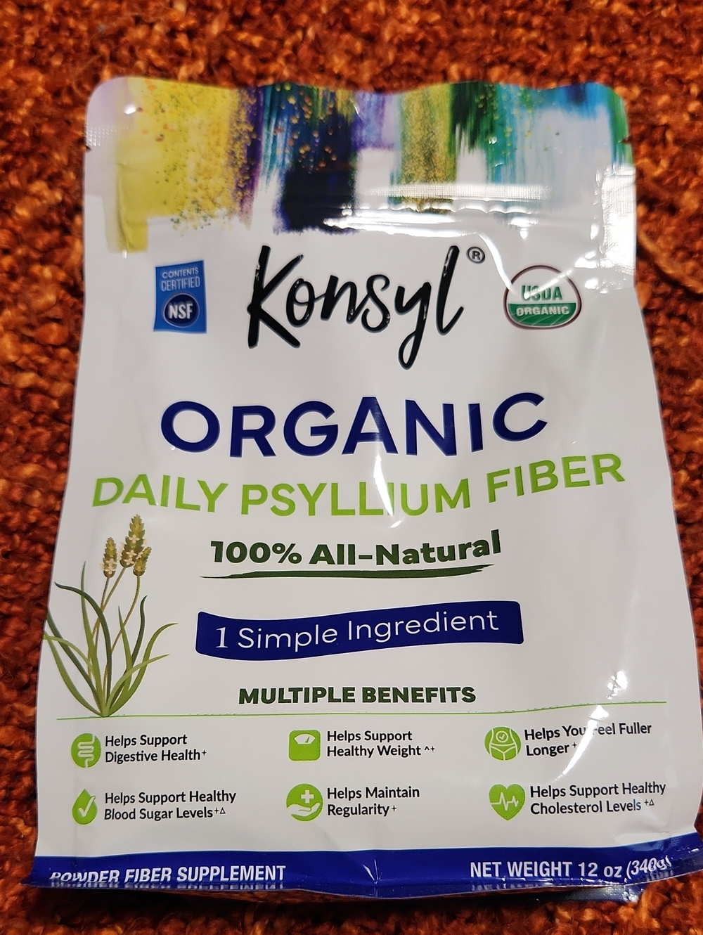 Organic Daily Psyllium Fiber Powder - White
